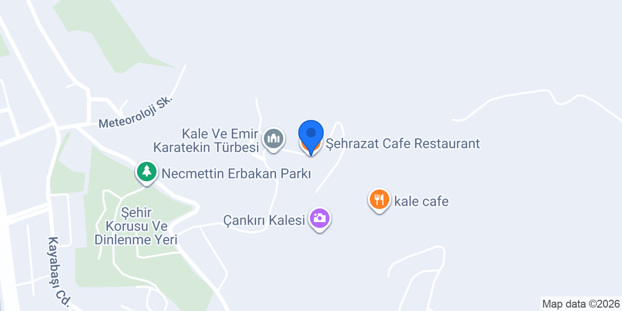 Şehrazat Cafe Restaurant konumu