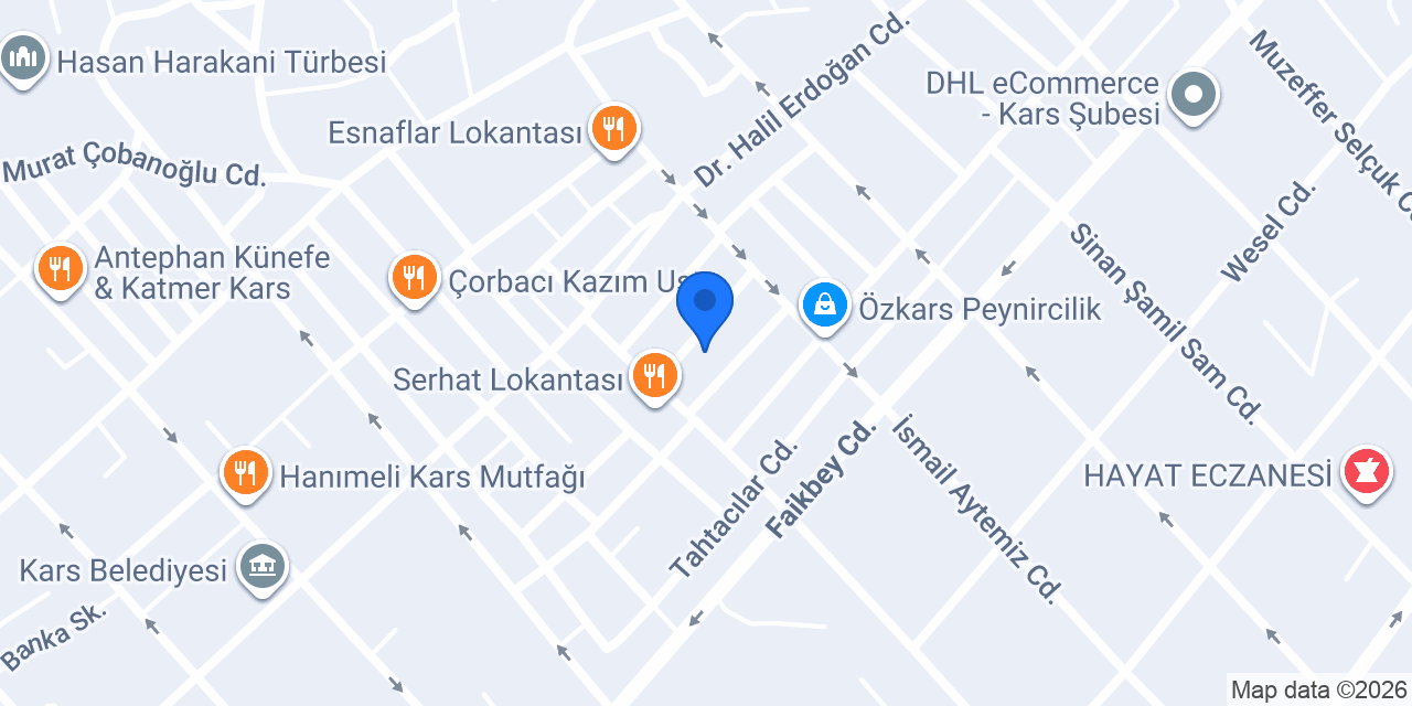 Aktaş Veteriner Kliniği konumu