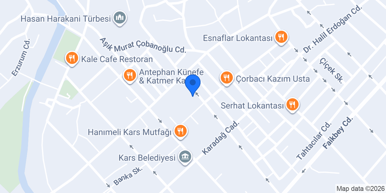 Garanti BBVA Kars Şubesi konumu