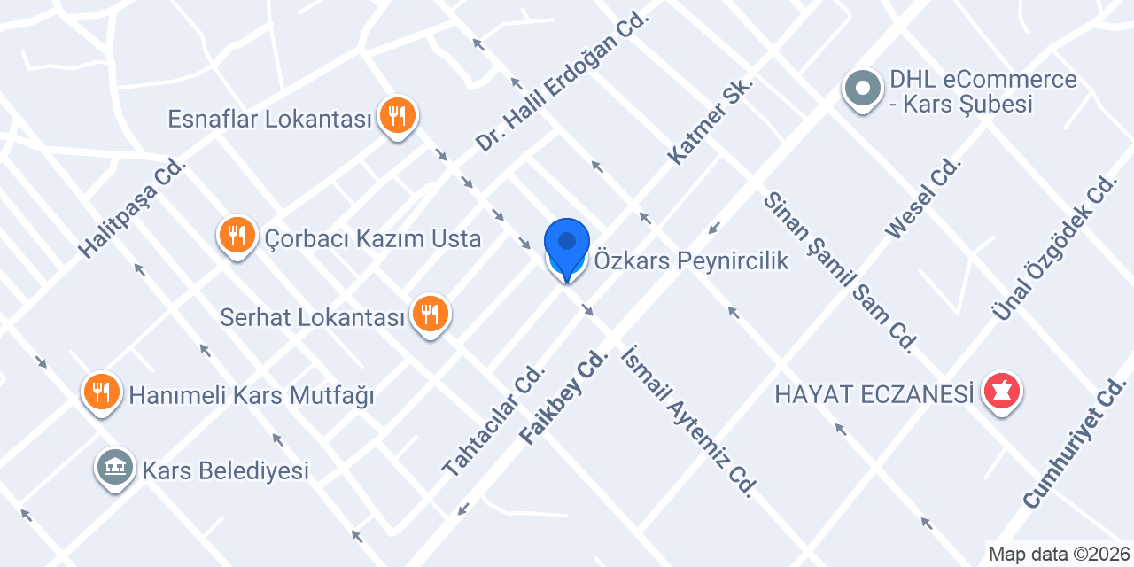Özkars Peynircilik konumu