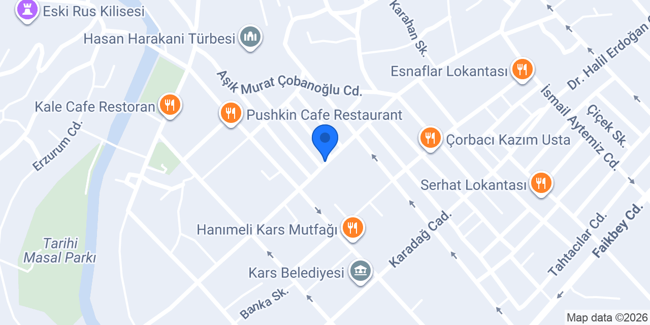 VakıfBank Kars Şubesi konumu