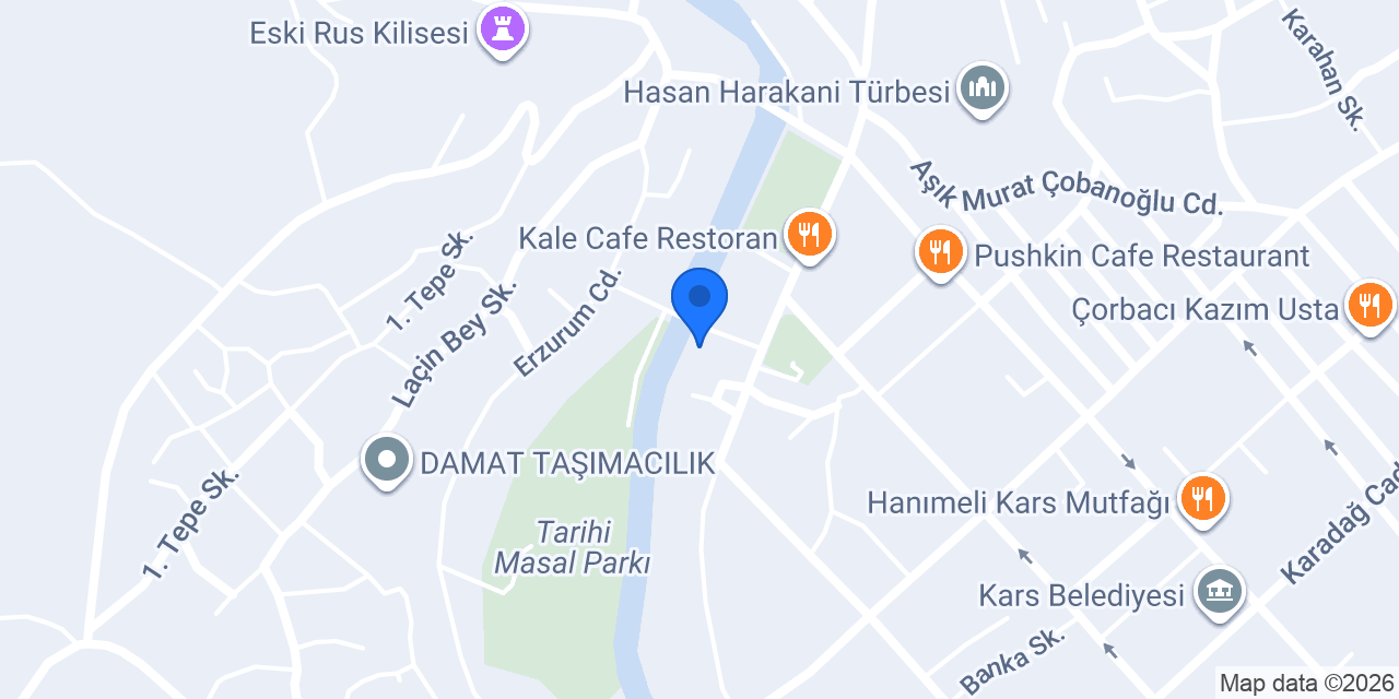 Kars Misafir Evleri konumu