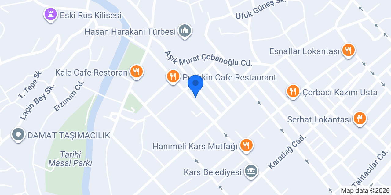 Antephan Künefe & Katmer Kars konumu