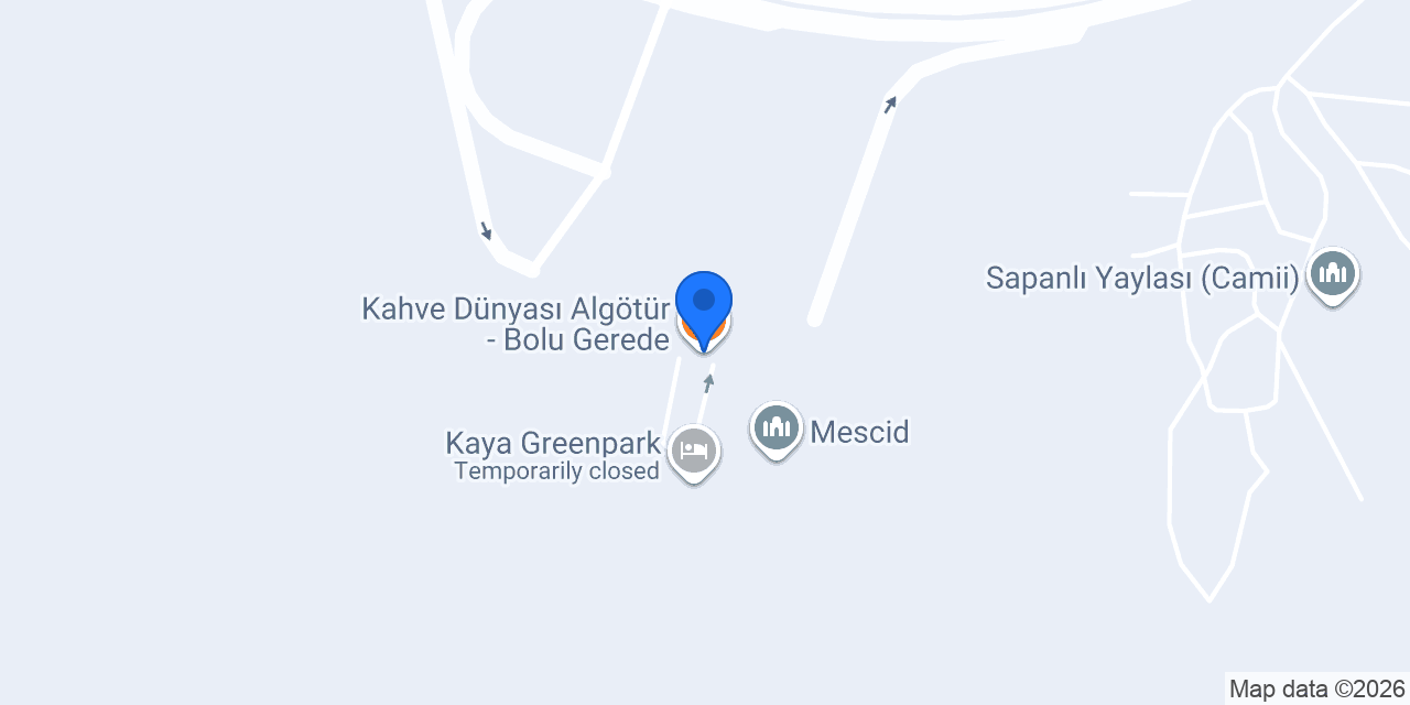Kahve Dünyası Algötür - Bolu Gerede konumu