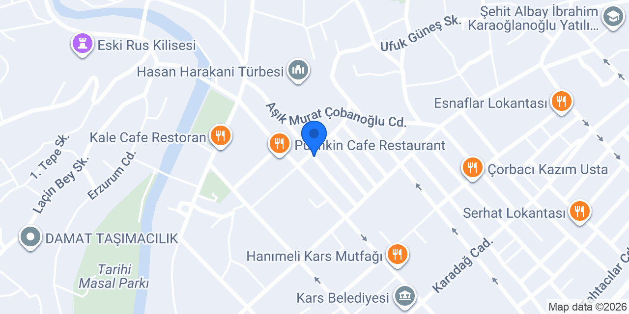 KALE RENT A CAR KARS konumu