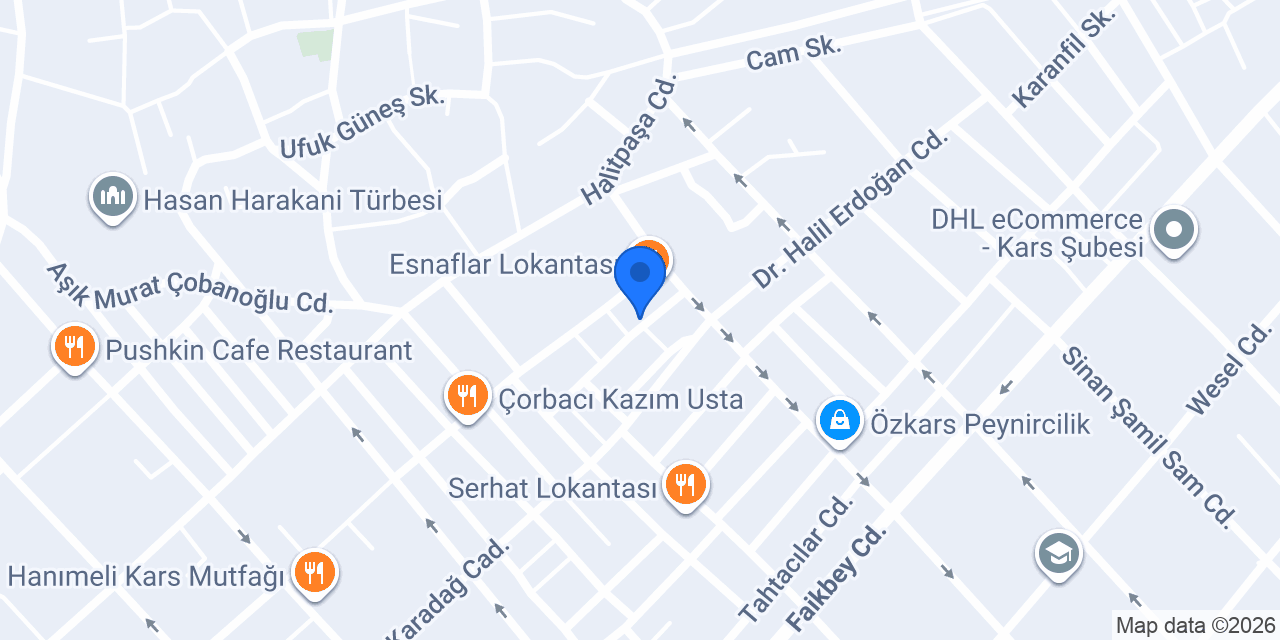 Kars Veteriner Polikliniği konumu