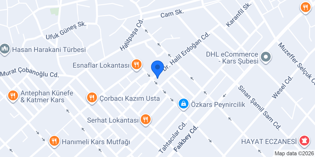 Kars Ağaoğlu Reklam konumu