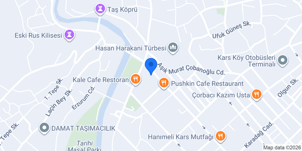 Bursa Kebap Evi Kars konumu