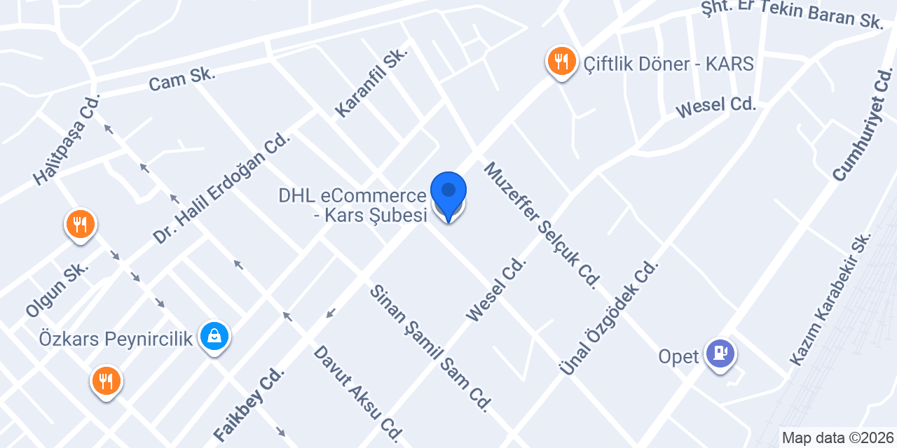 DHL eCommerce - Kars Şubesi konumu