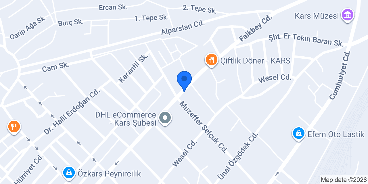 Kars Şehir Sineması konumu