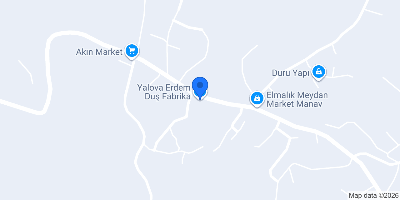 Yalova Erdem Duş Fabrika konumu