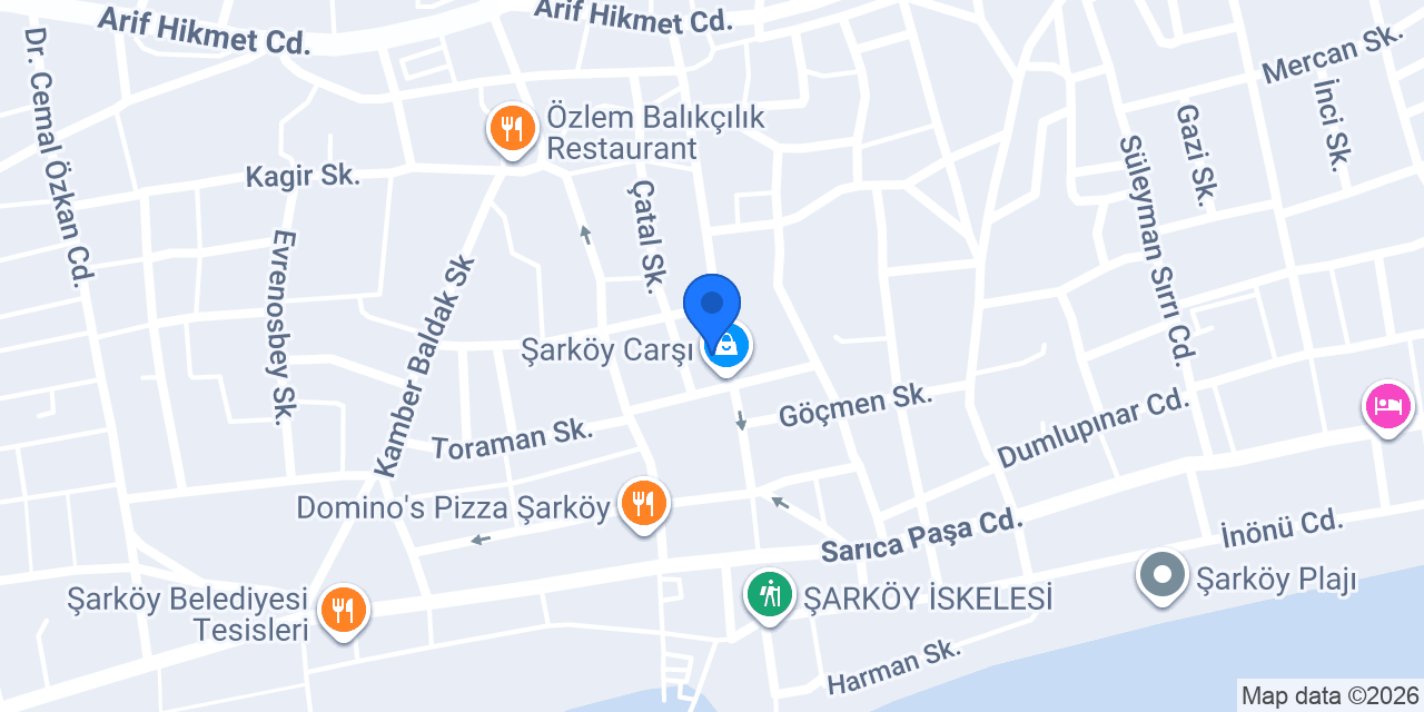 Türkiye İş Bankası Şarköy/Tekirdağ Şubesi konumu