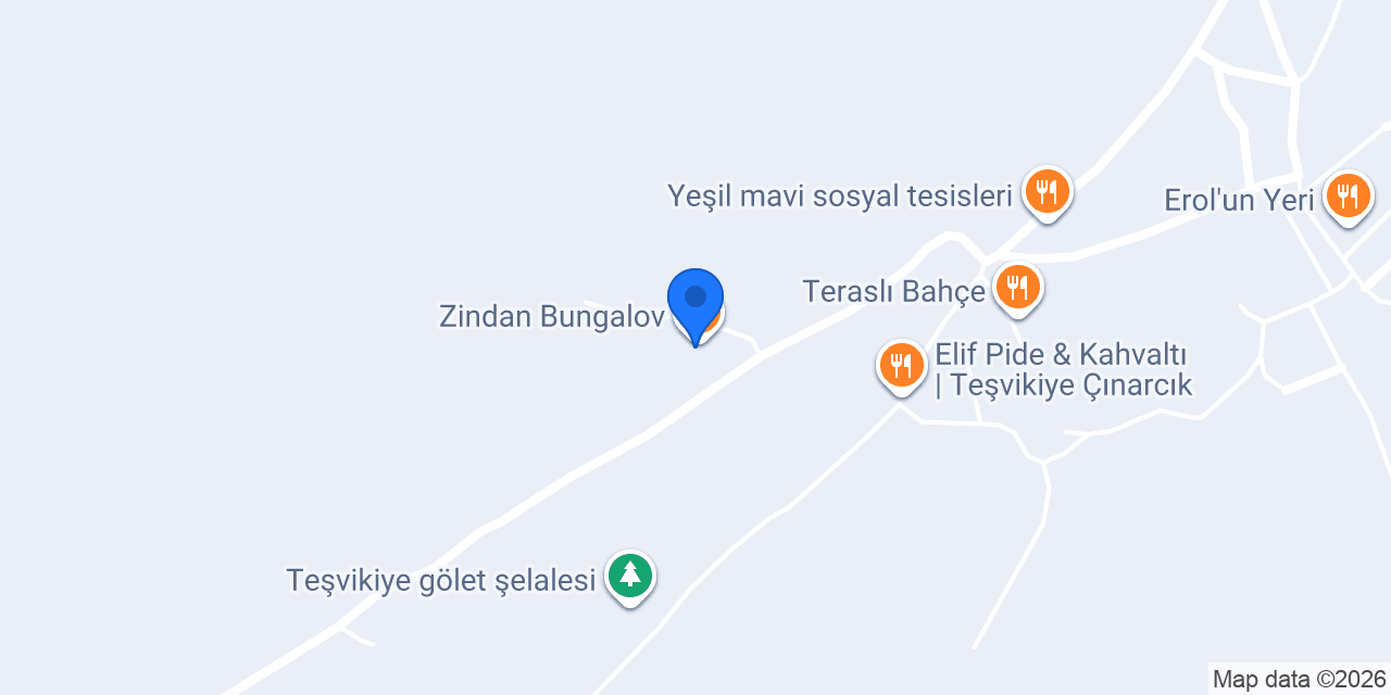 Zindan Bungalov konumu