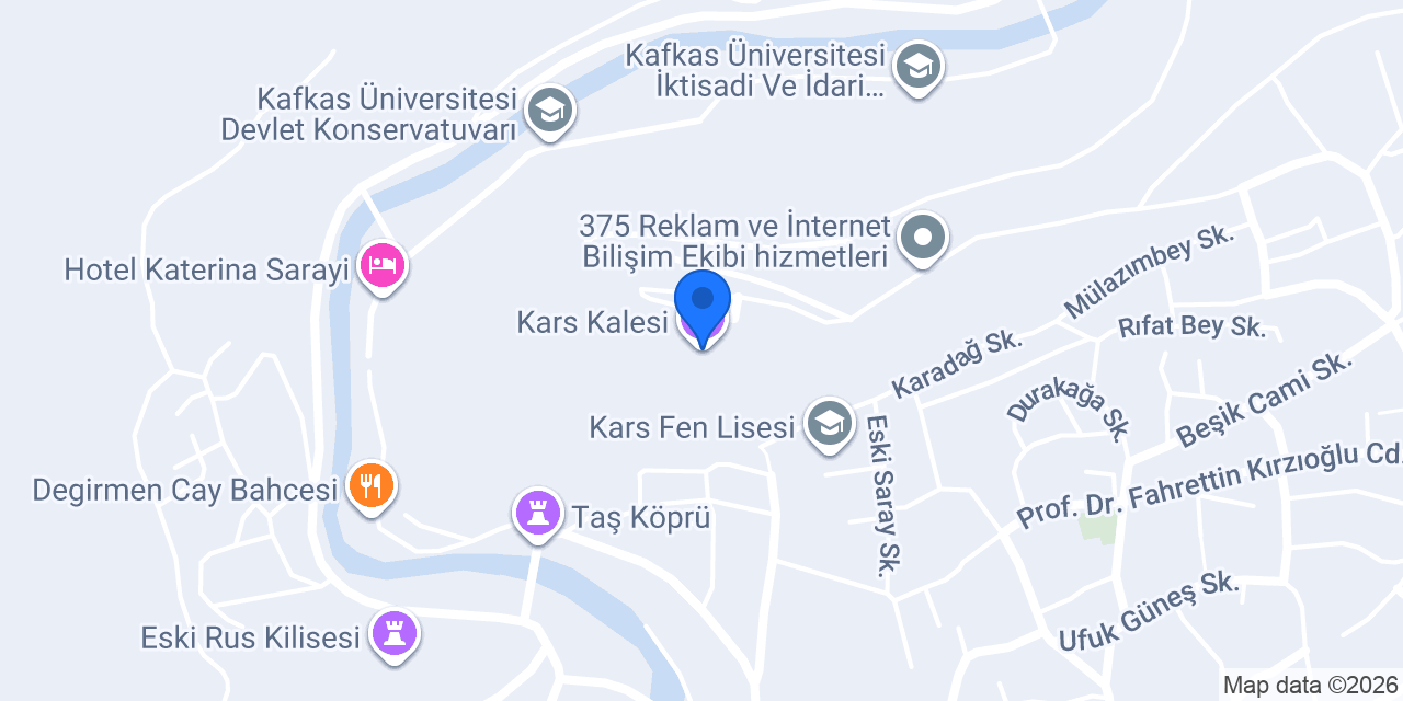 Kars Kalesi konumu
