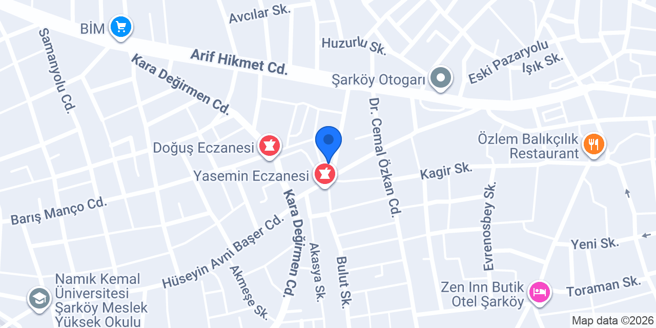 Dürüst Eczanesi konumu