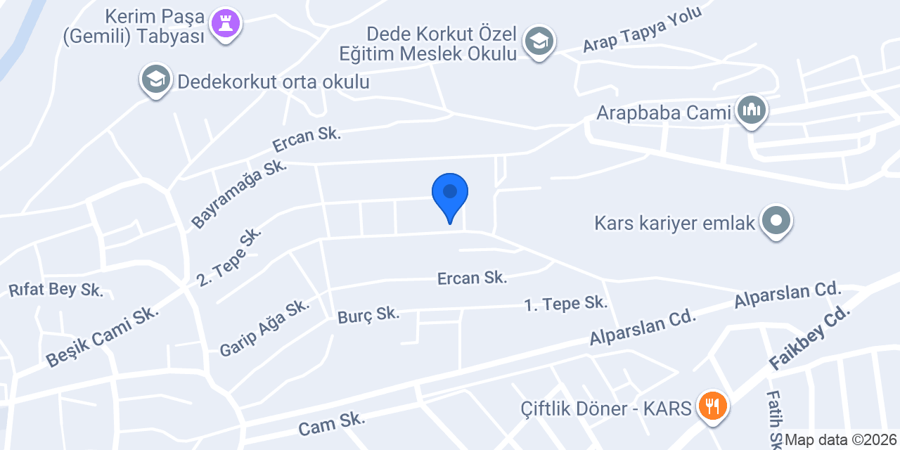 Akyaka Kaymakamlığı konumu
