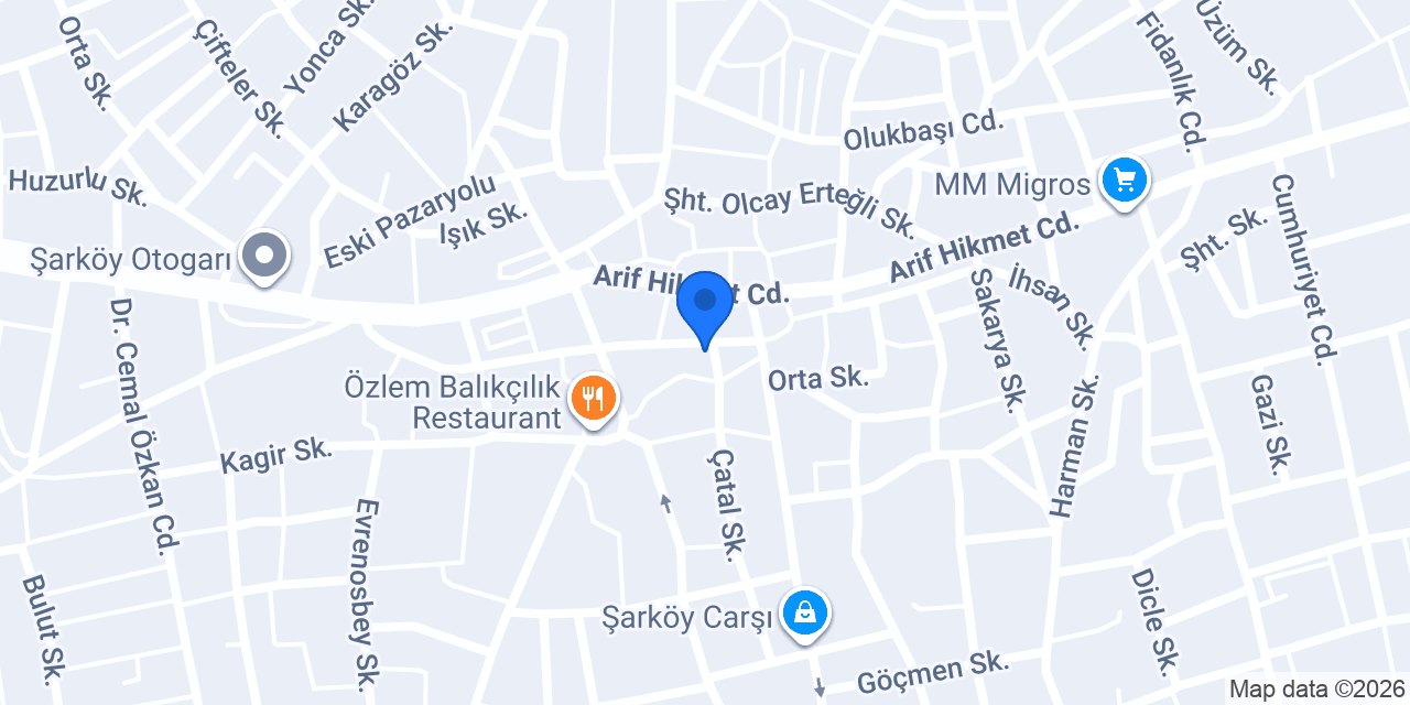 Diş Hekimi Müge Sönmez ORUÇ konumu