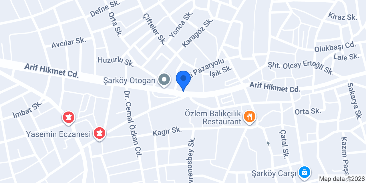Şarköy Veteriner Kliniği konumu