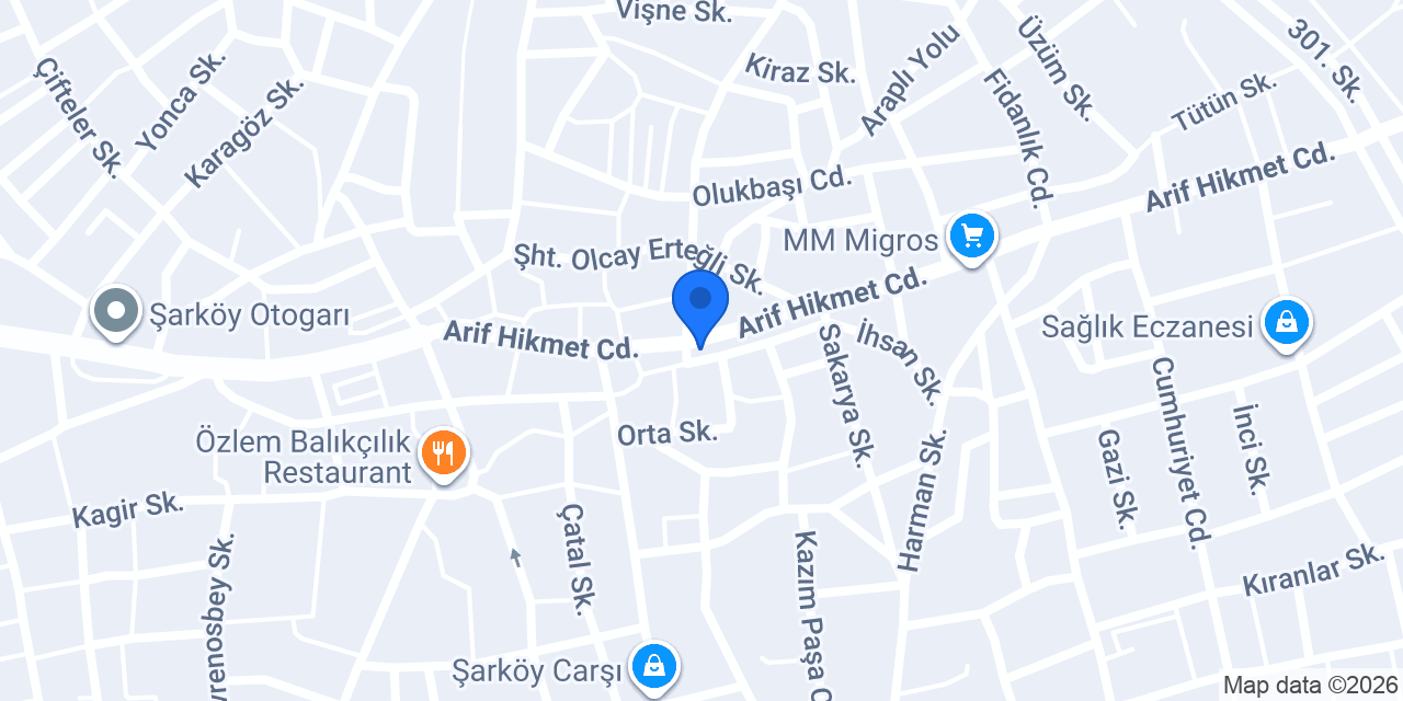 Örnek Otomotiv Yedek Parça konumu