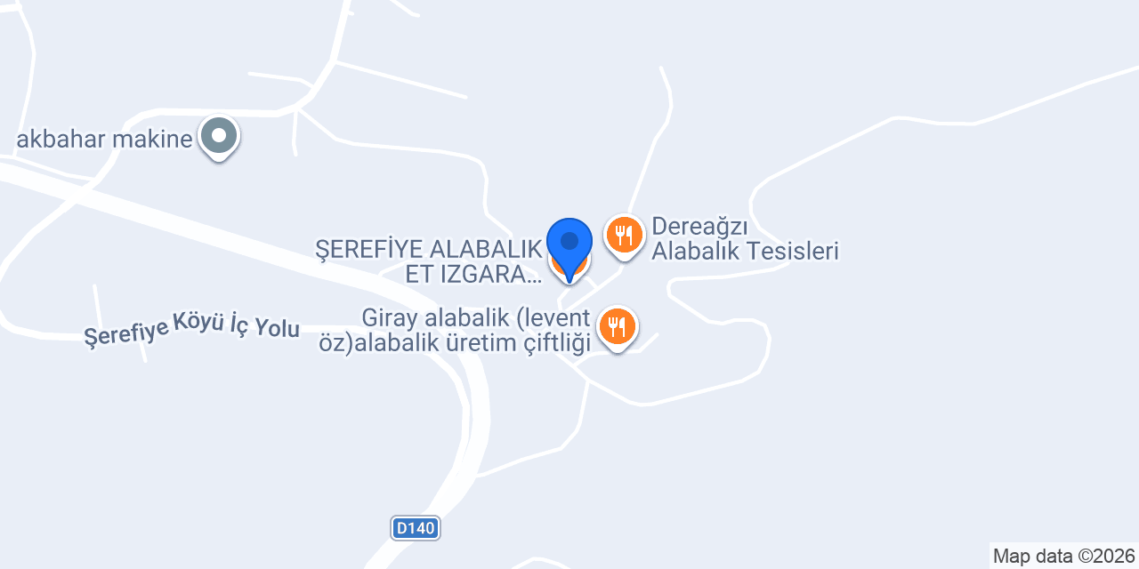 ŞEREFİYE ALABALIK ET IZGARA KAHVALTI TESİSİ konumu