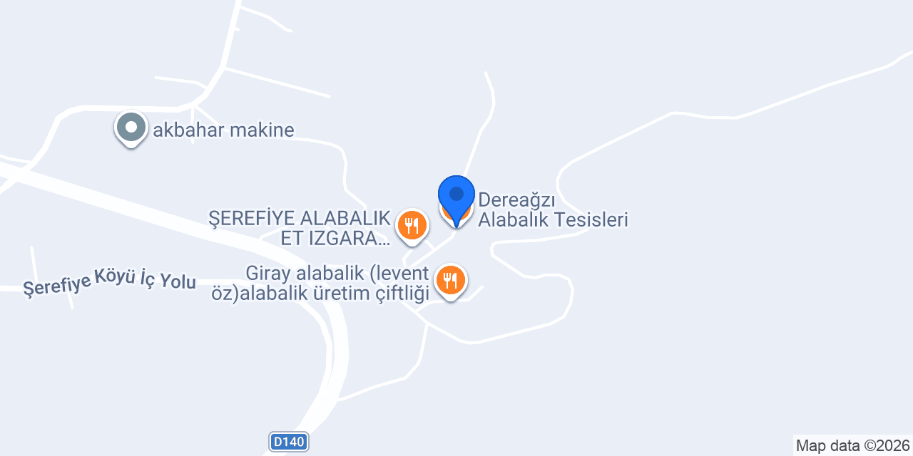 Dereağzı Alabalık Tesisleri konumu