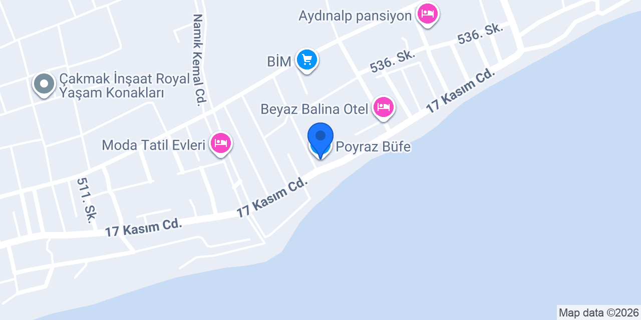 Poyraz Büfe konumu