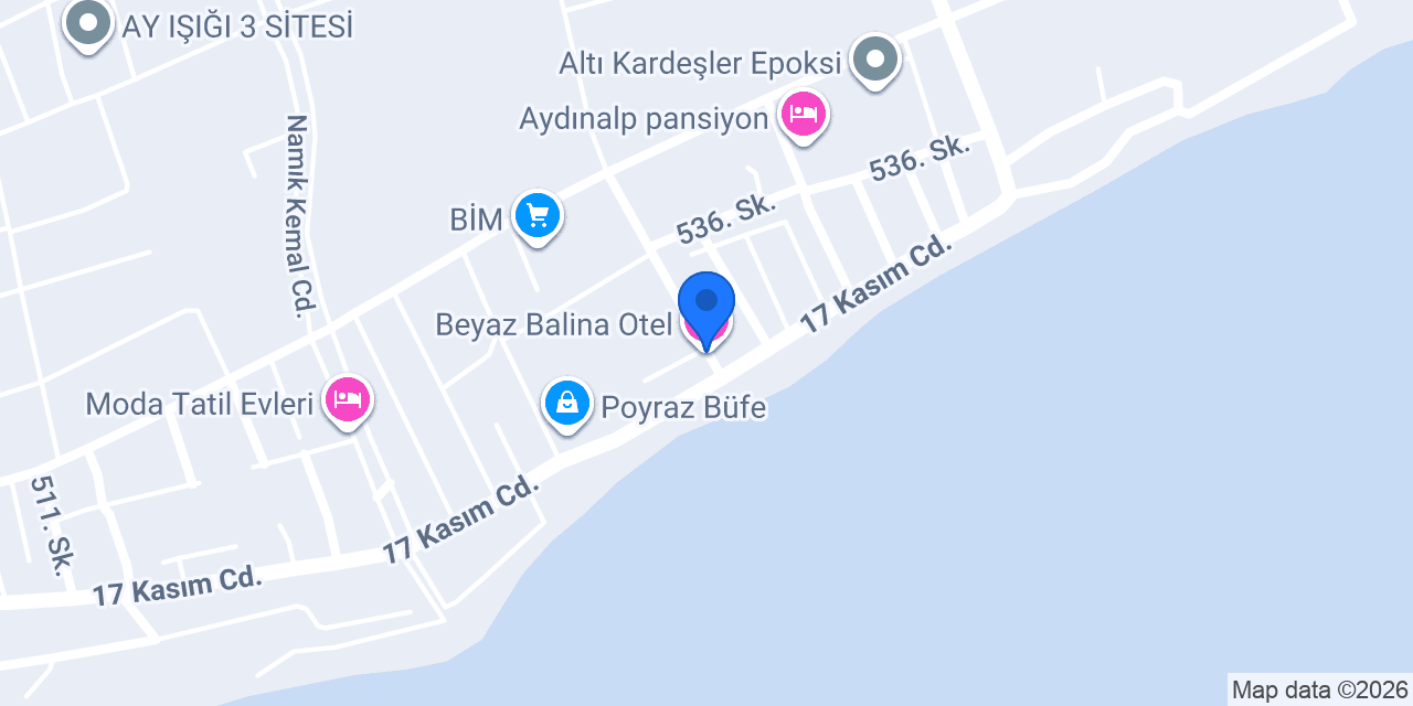 Beyaz Balina Otel konumu