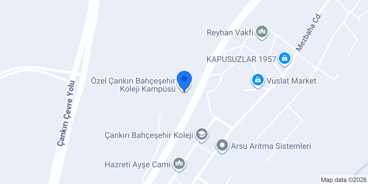 Özel Çankırı Bahçeşehir Koleji Kampüsü konumu