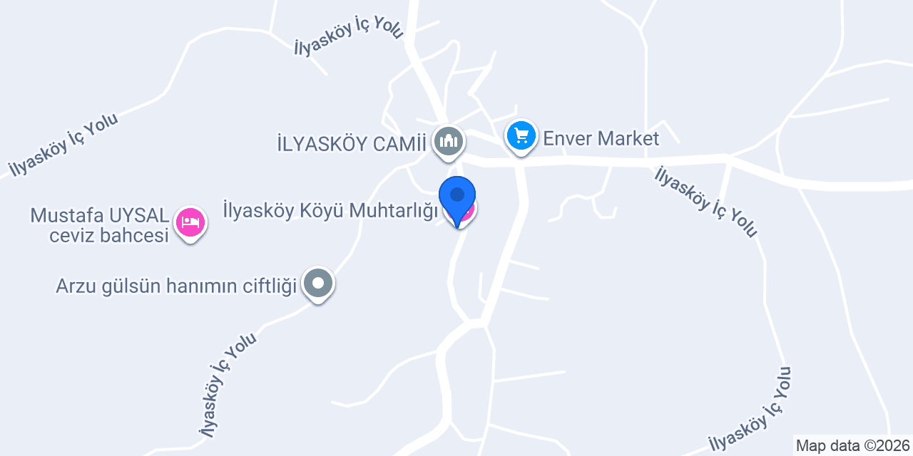 İlyasköy Köyü Muhtarlığı konumu