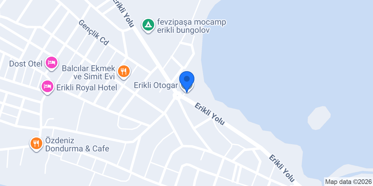 Erikli Otogar konumu