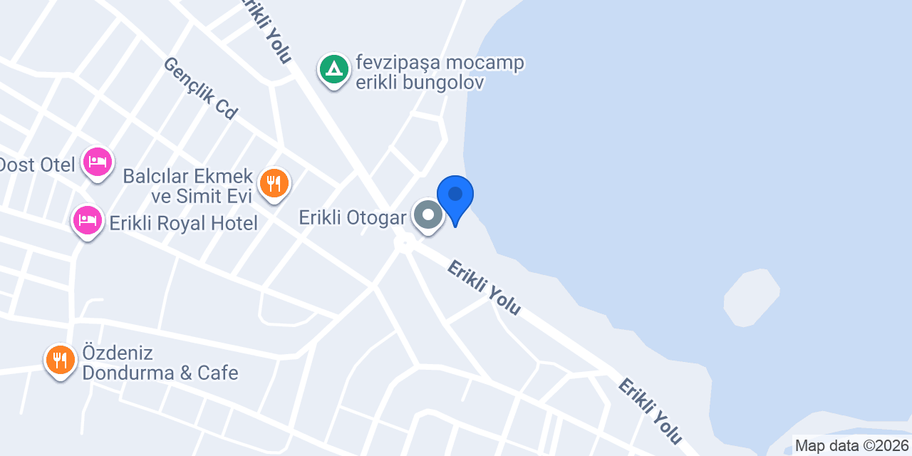 Metro Turizm Erikli Sahili konumu