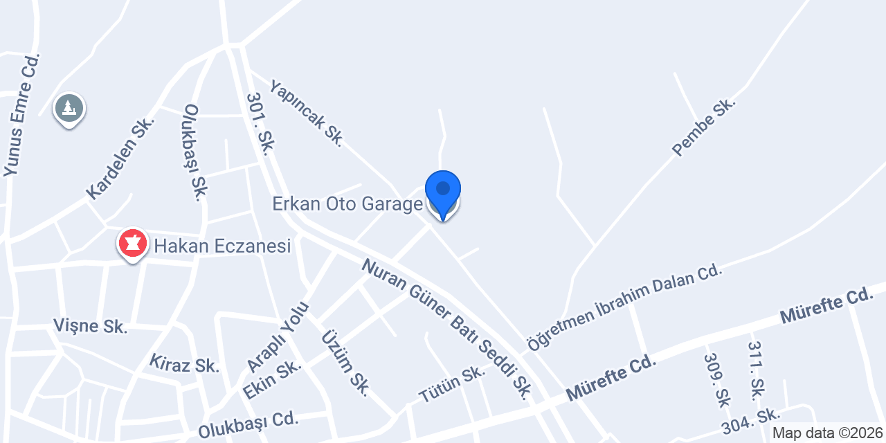 Erkan Oto Garage konumu
