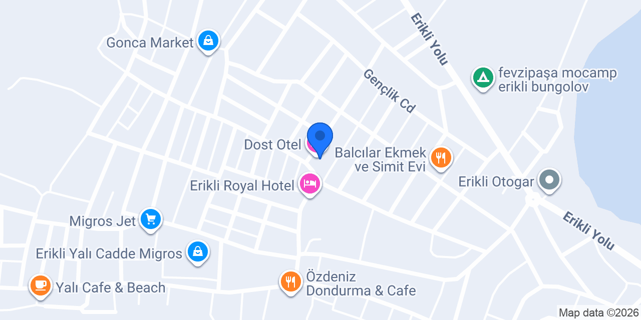 Dost Otel konumu