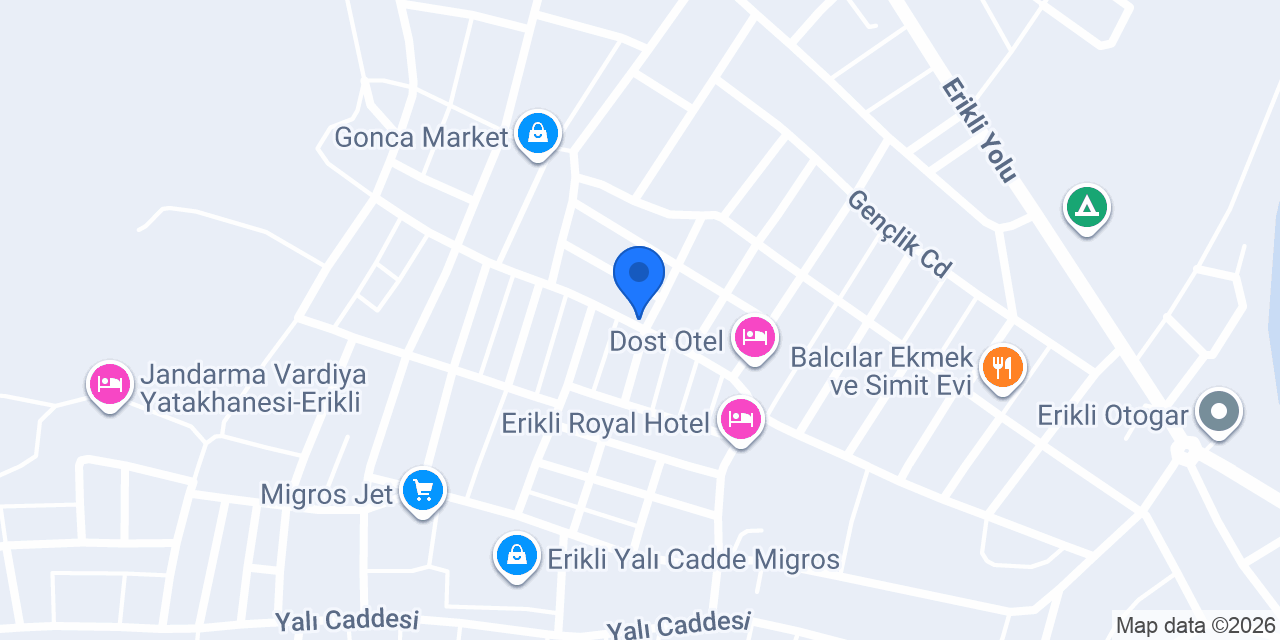 Erikli Sahil Kiralık daire konumu
