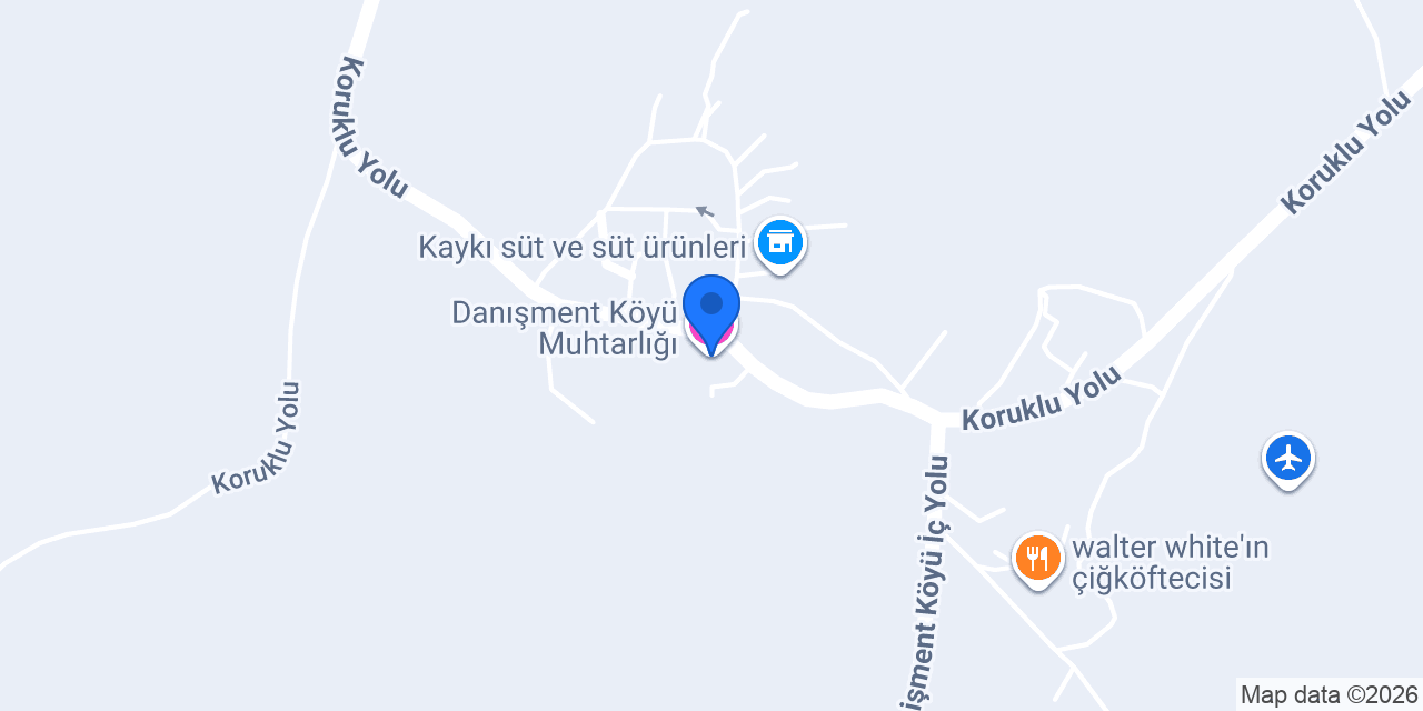 Danışment Köyü Muhtarlığı konumu