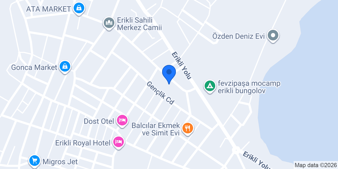 Erikli Kiralik Ev konumu
