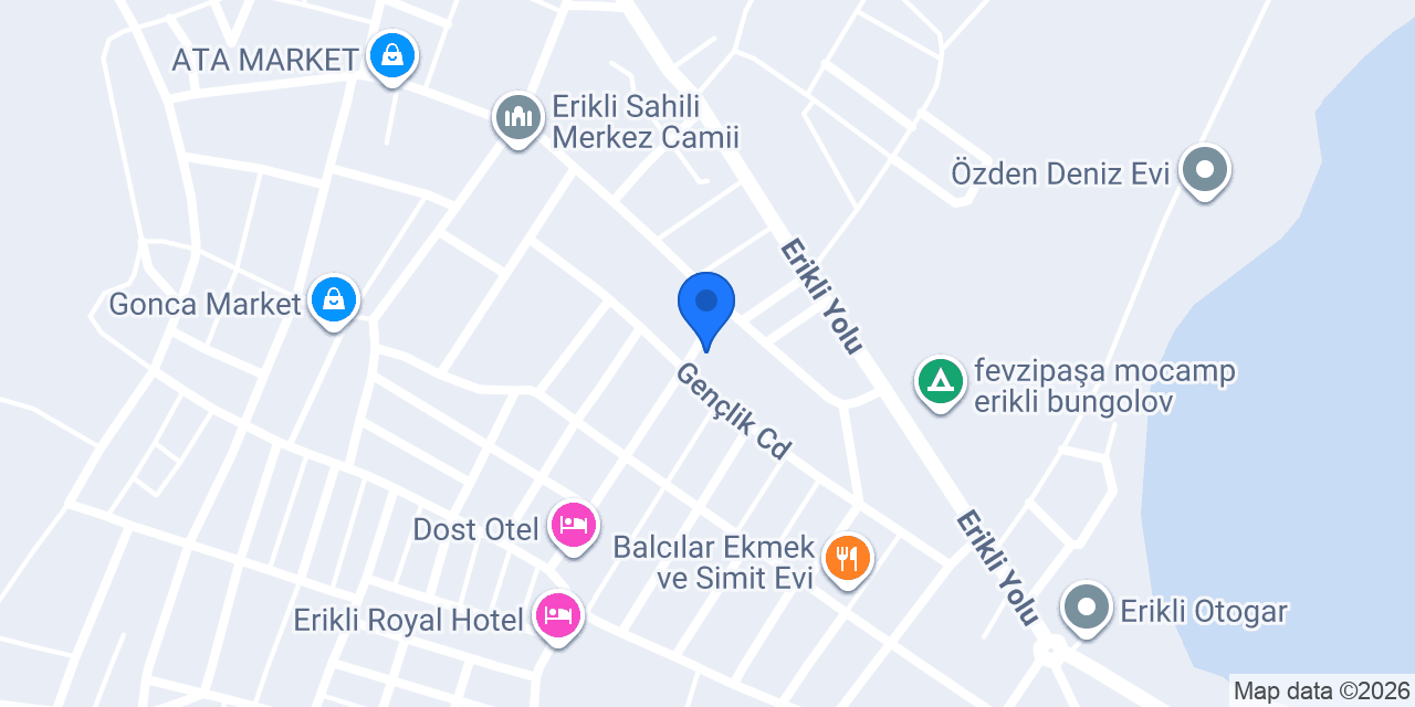 Erikli Sahil Çilingir konumu