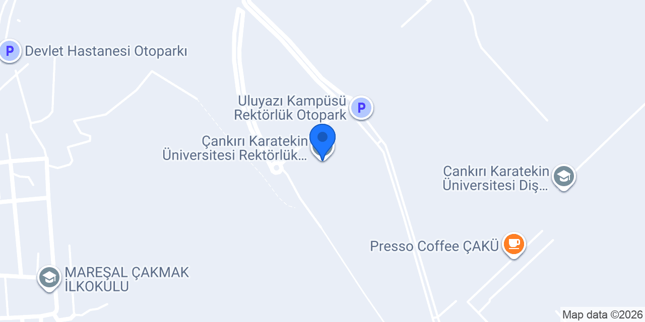 Çankırı Karatekin Üniversitesi Rektörlük Binası konumu