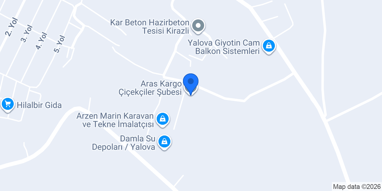 Aras Kargo Çiçekçiler Şubesi konumu