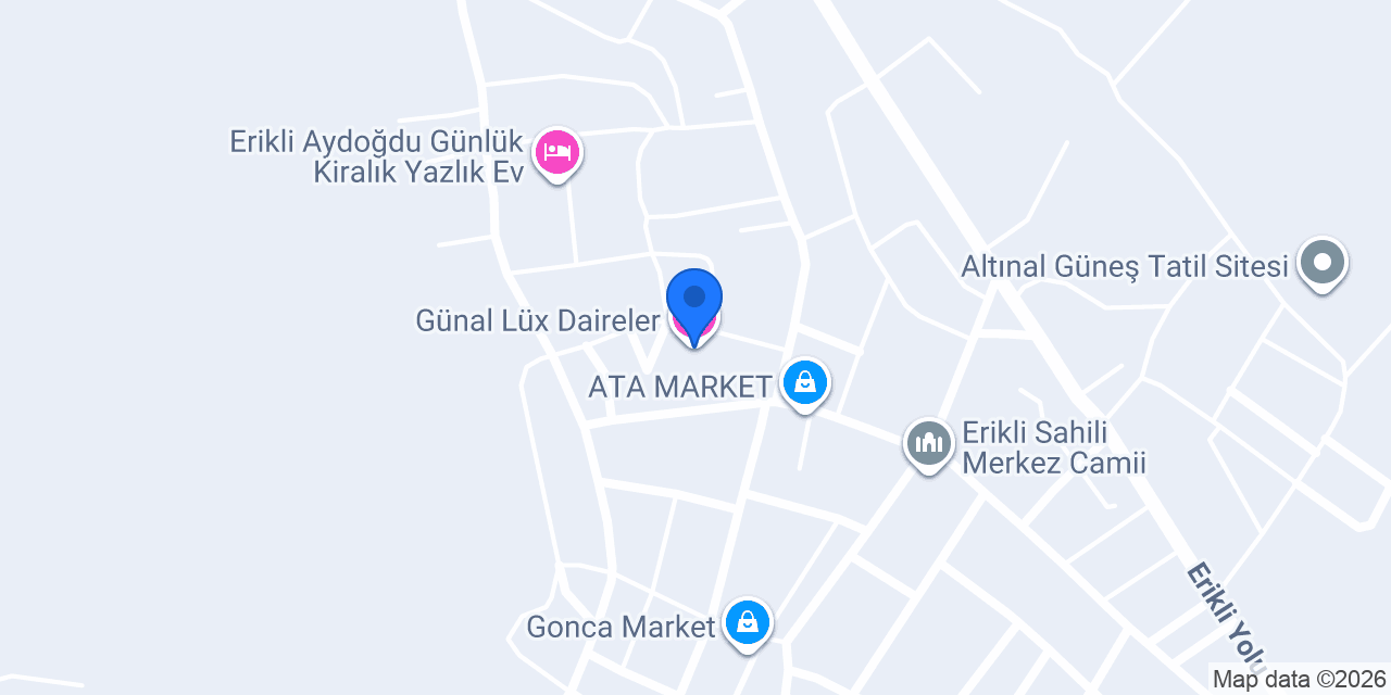 Günal Lüx Daireler konumu