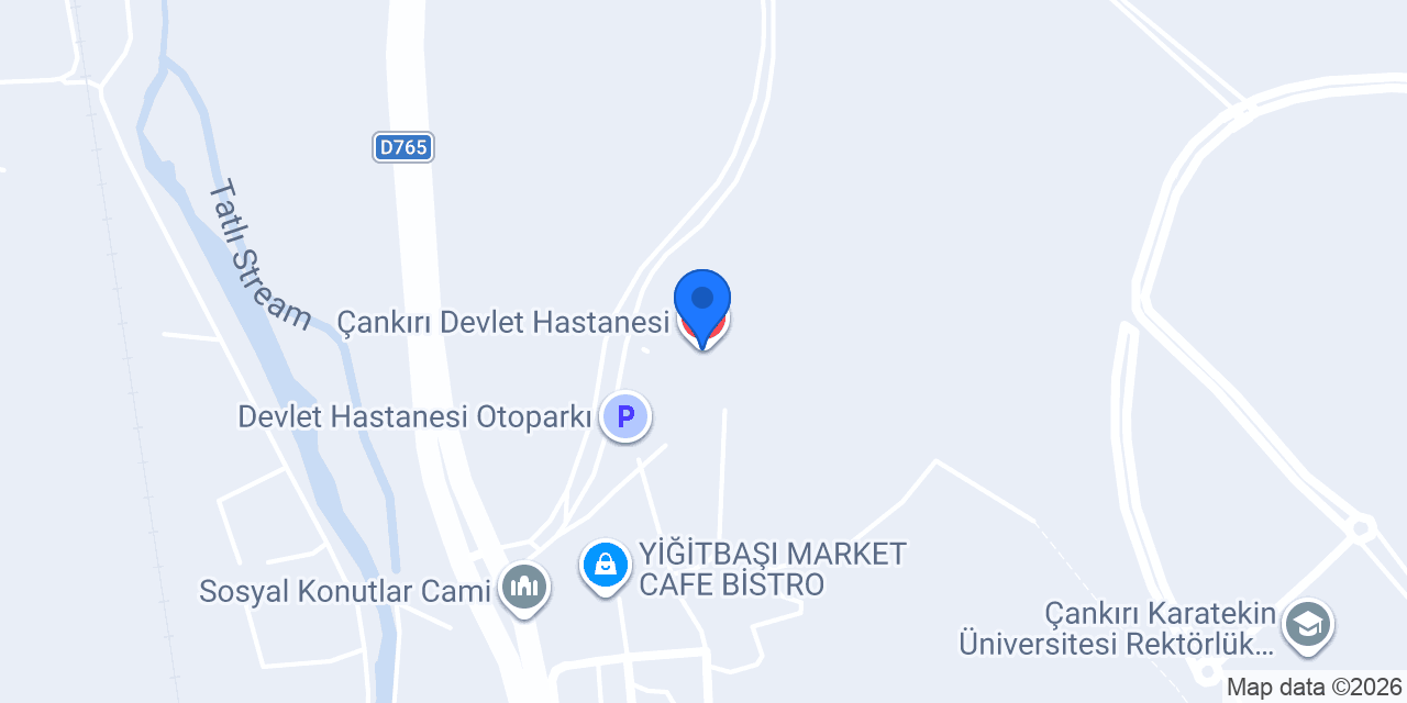 Çankırı Devlet Hastanesi konumu