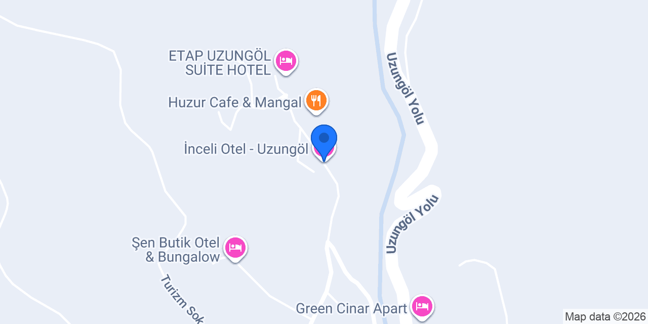 İnceli Otel - Uzungöl konumu