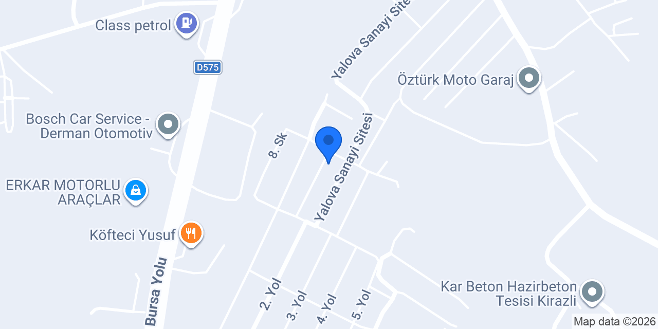 Özekber çelik kontrüksiyon konumu