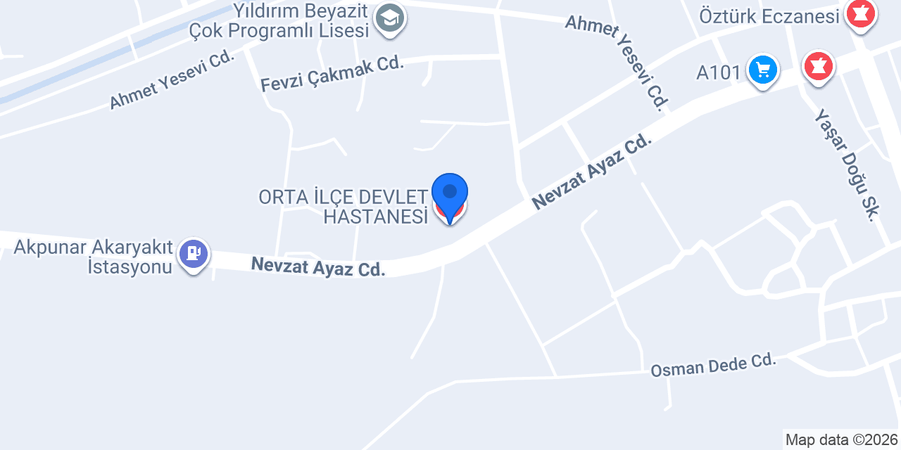 ORTA İLÇE DEVLET HASTANESİ konumu