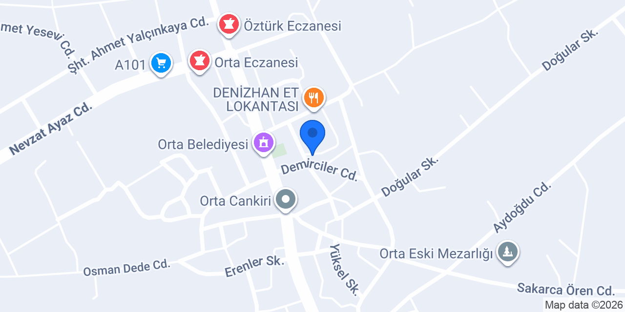 Halkbank Orta Çankırı Şubesi konumu