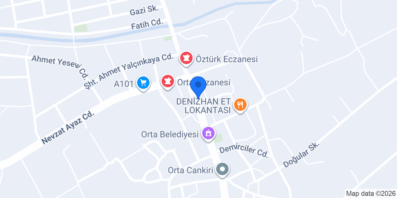 Ptt-orta Şubesi konumu