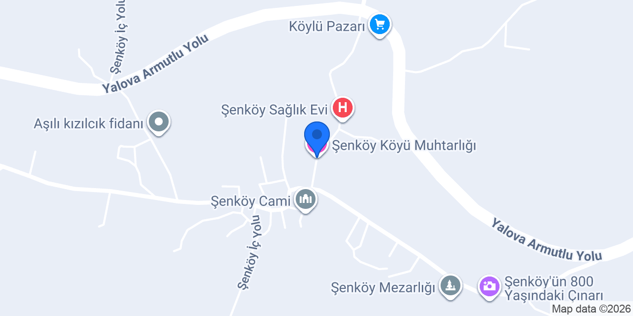 Şenköy Köyü Muhtarlığı konumu