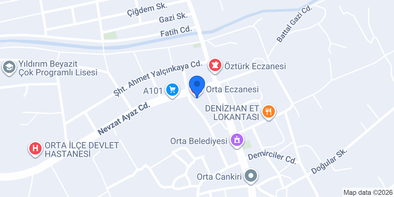 Orta Eczanesi konumu
