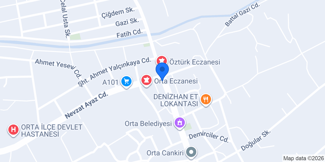 Ziraat Bankası Orta/Çankırı Şubesi konumu