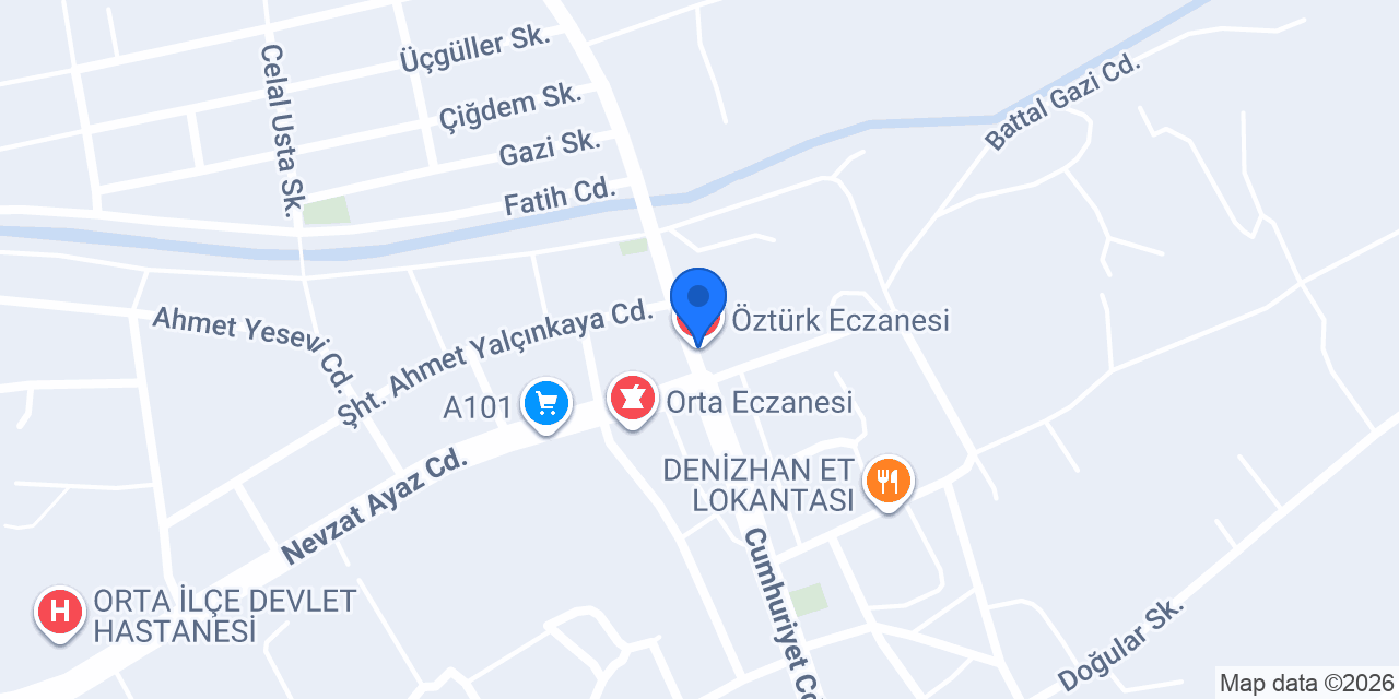 Öztürk Eczanesi konumu